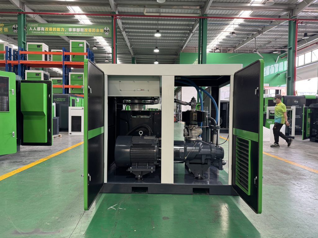 SEIZE KPD SVC-75A Energy-Saving Air Compressor Permanent Magnet Variable Frequency Drive Internal Structure Factory Footage